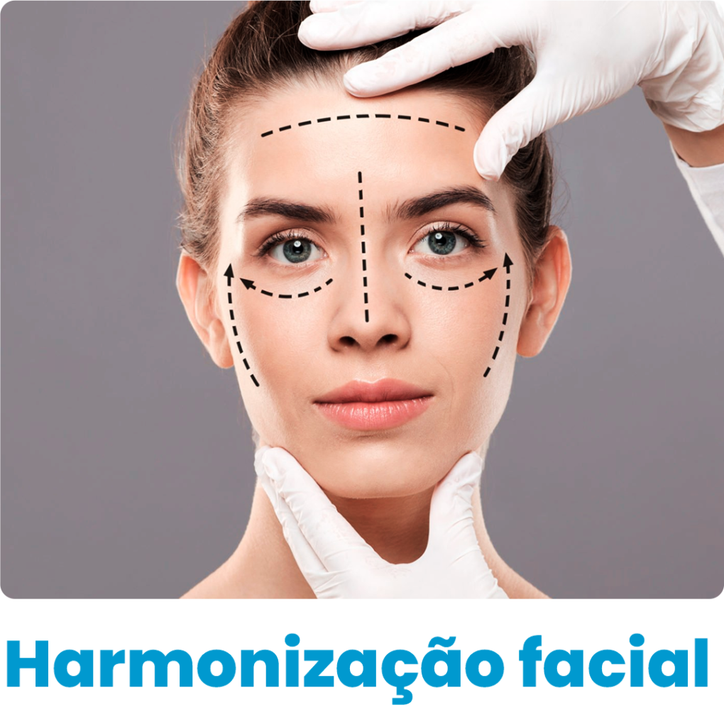 Harmonização facial é um conjunto de procedimentos estéticos combinados para melhorar a harmonia do rosto, transformando os traços e tratando o envelhecimento facial, caracterizado pela perda da elasticidade da pele, queda dos tecidos, músculos e gordura.
